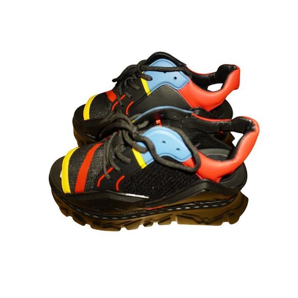 Anthony Wang Goose Berry 01 Black Multicolor Chunky Sneakers Sizes 8, 8.5, 9 - Picture 3 of 9